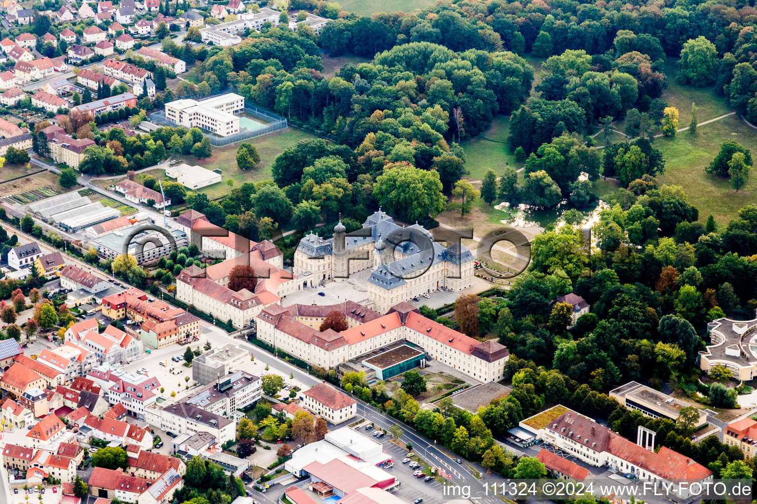 Photographie aérienne de Werneck dans le département Bavière, Allemagne