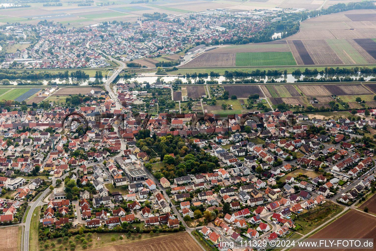 Photographie aérienne de Bergrheinfeld dans le département Bavière, Allemagne