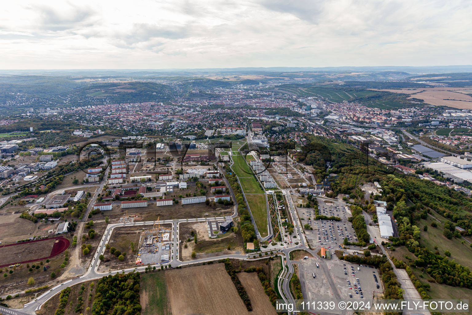 Vue aérienne de Würzburg dans le département Bavière, Allemagne