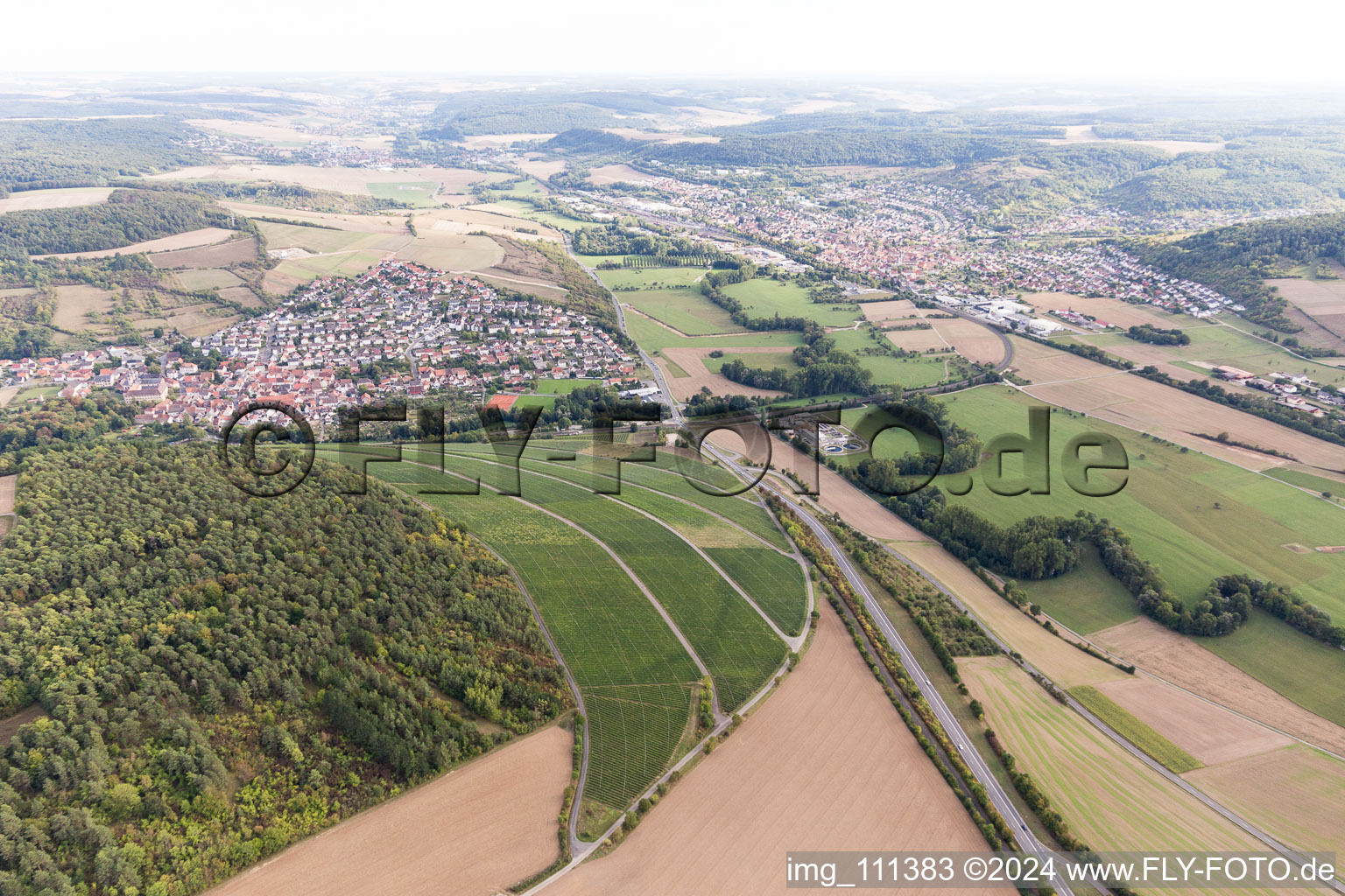 Vue aérienne de Gerlachsheim dans le département Bade-Wurtemberg, Allemagne