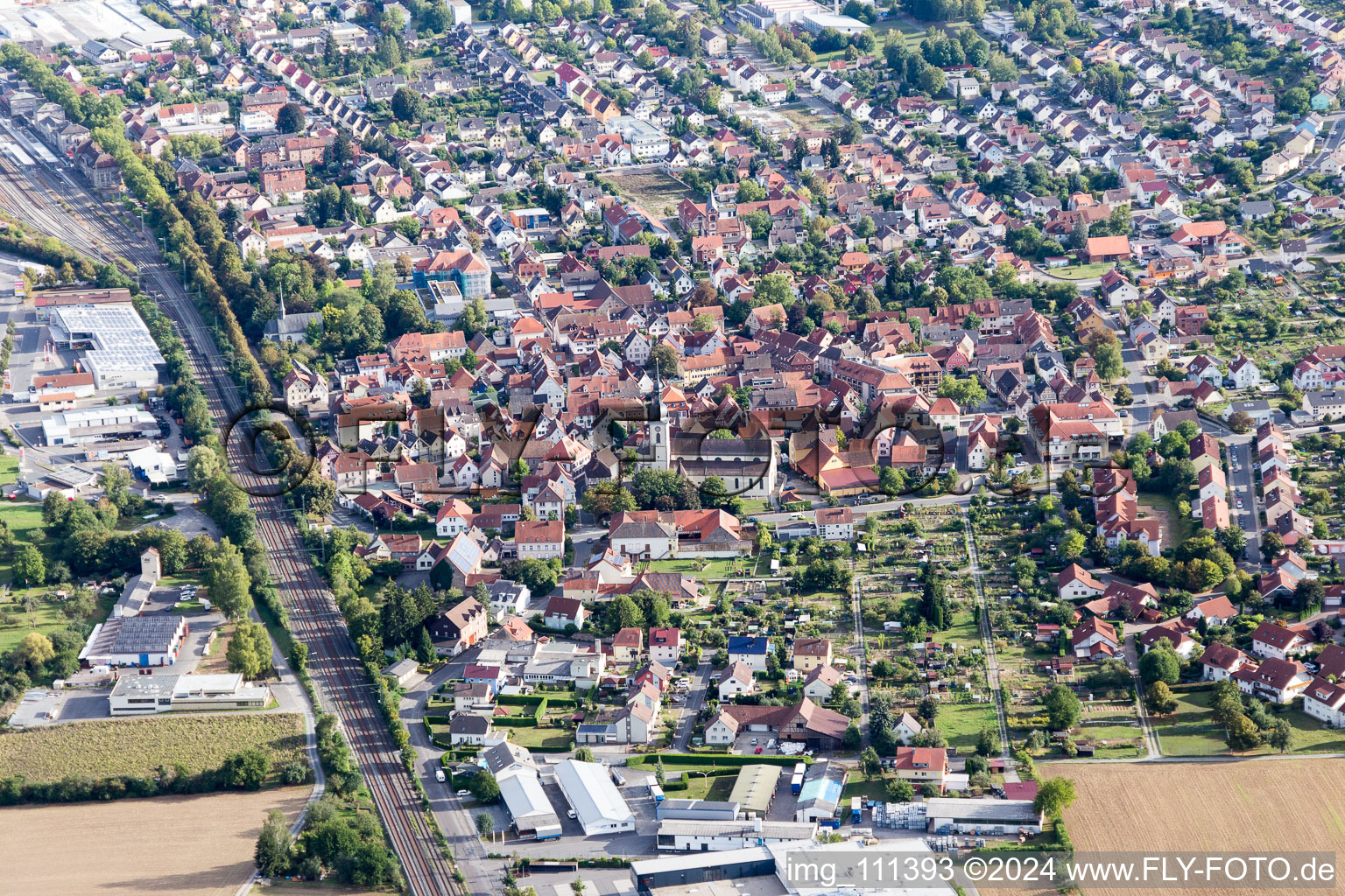 Quartier Lauda in Lauda-Königshofen dans le département Bade-Wurtemberg, Allemagne hors des airs