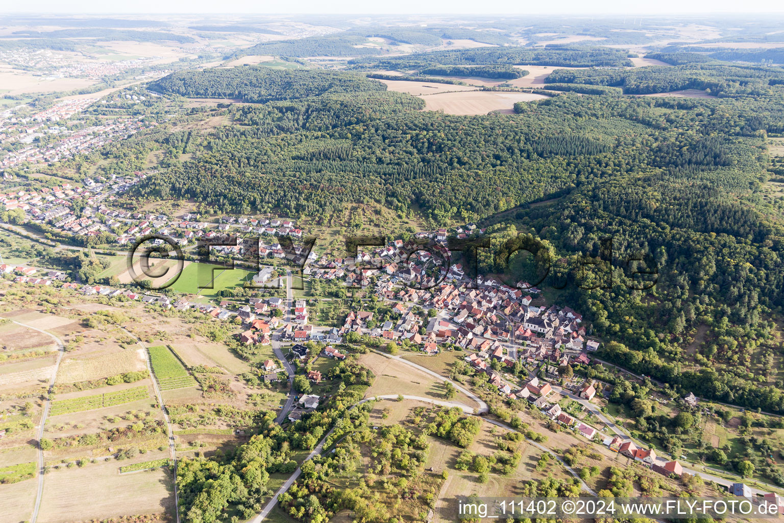 Quartier Oberlauda in Lauda-Königshofen dans le département Bade-Wurtemberg, Allemagne d'en haut