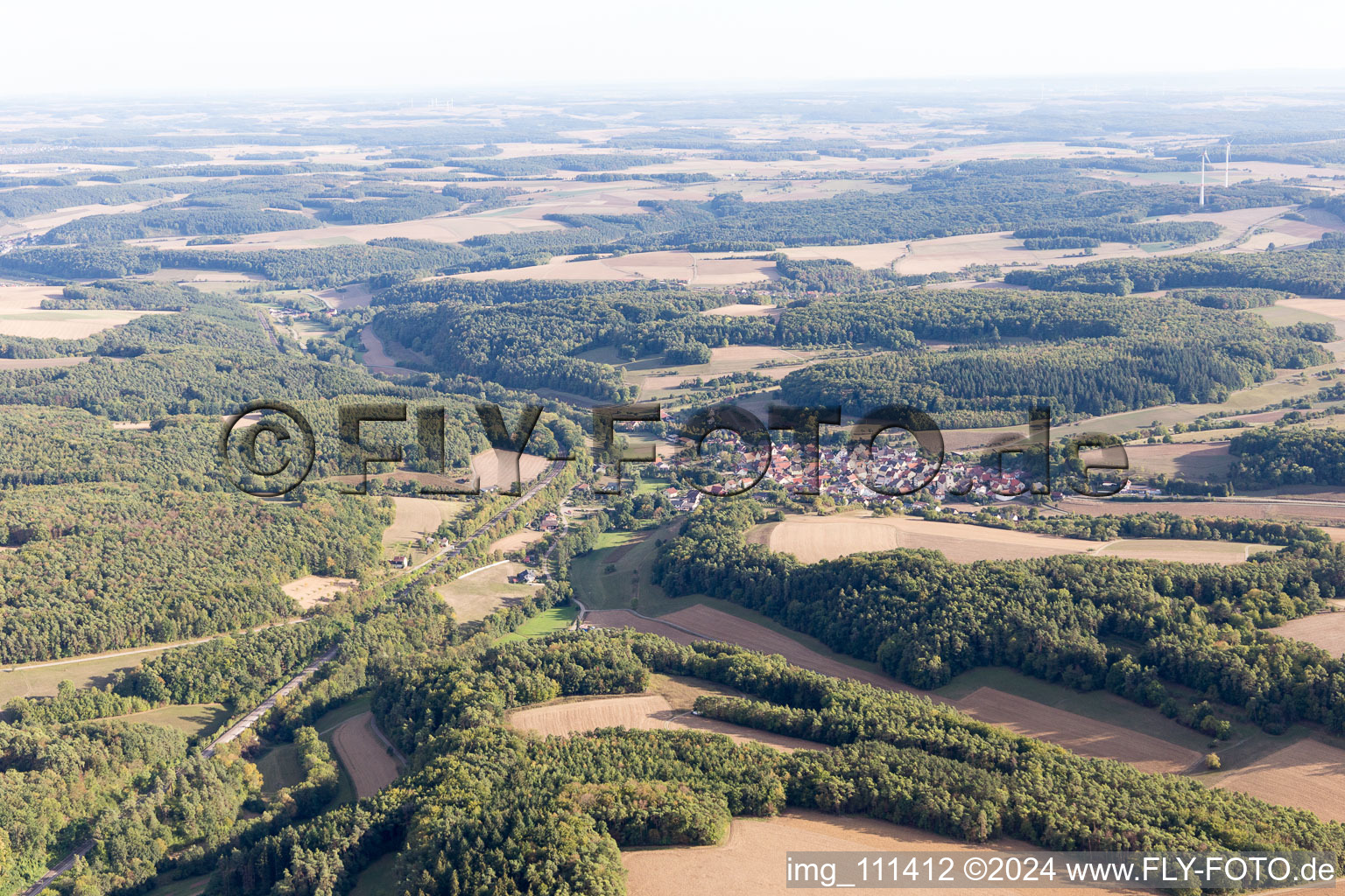 Vue aérienne de Uiffingen dans le département Bade-Wurtemberg, Allemagne