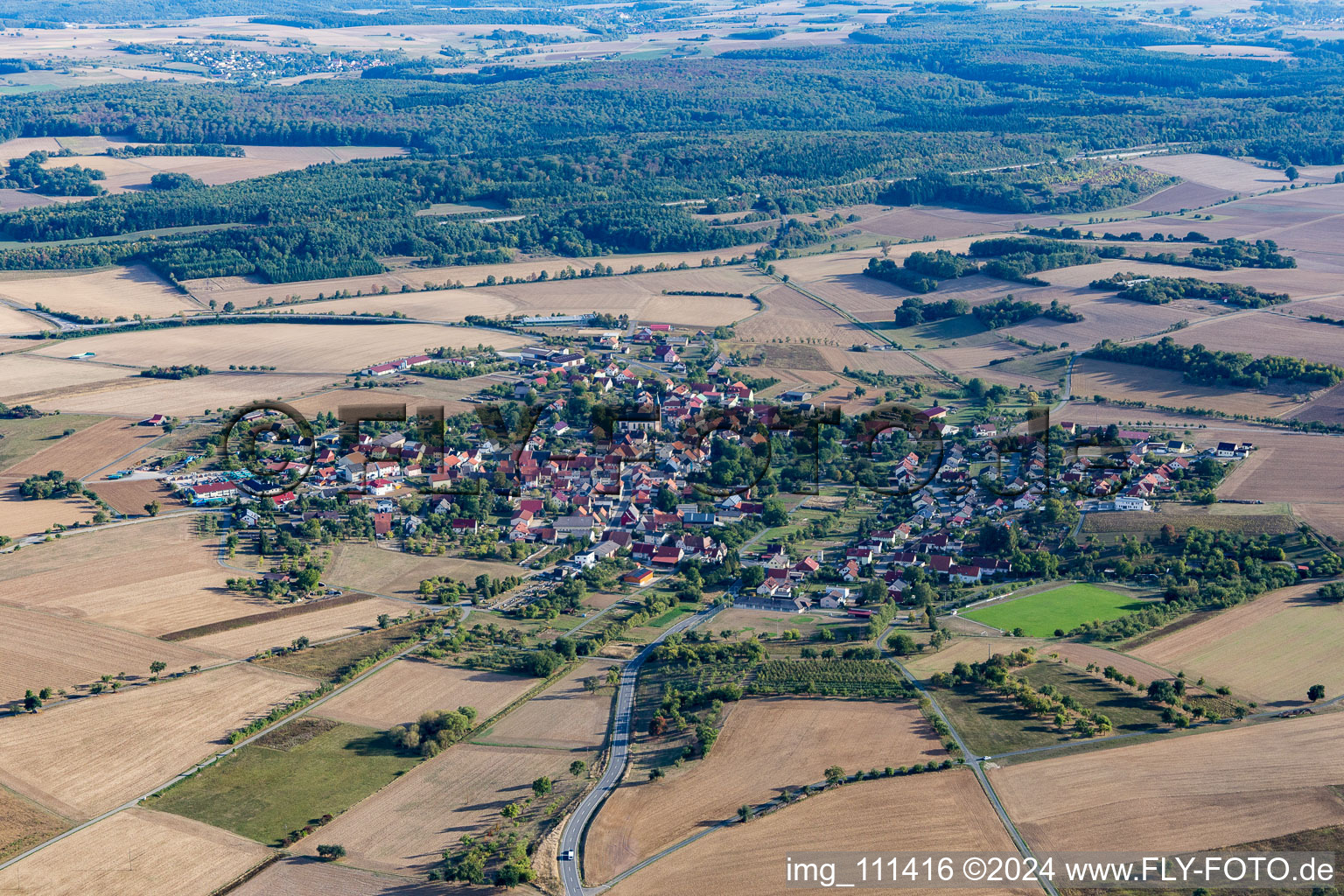 Vue aérienne de Quartier Berolzheim in Ahorn dans le département Bade-Wurtemberg, Allemagne