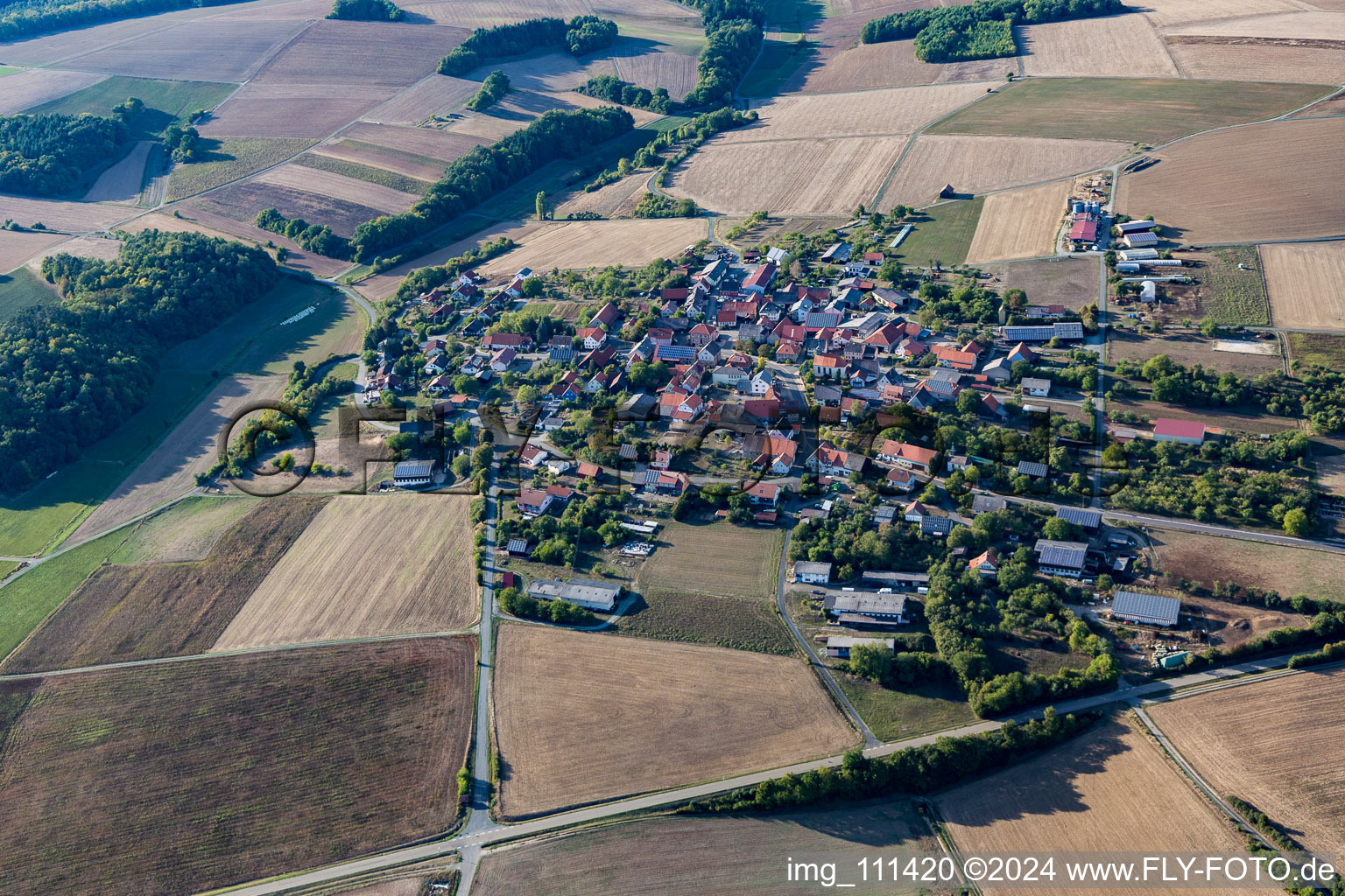 Vue aérienne de Quartier Hohenstadt in Ahorn dans le département Bade-Wurtemberg, Allemagne