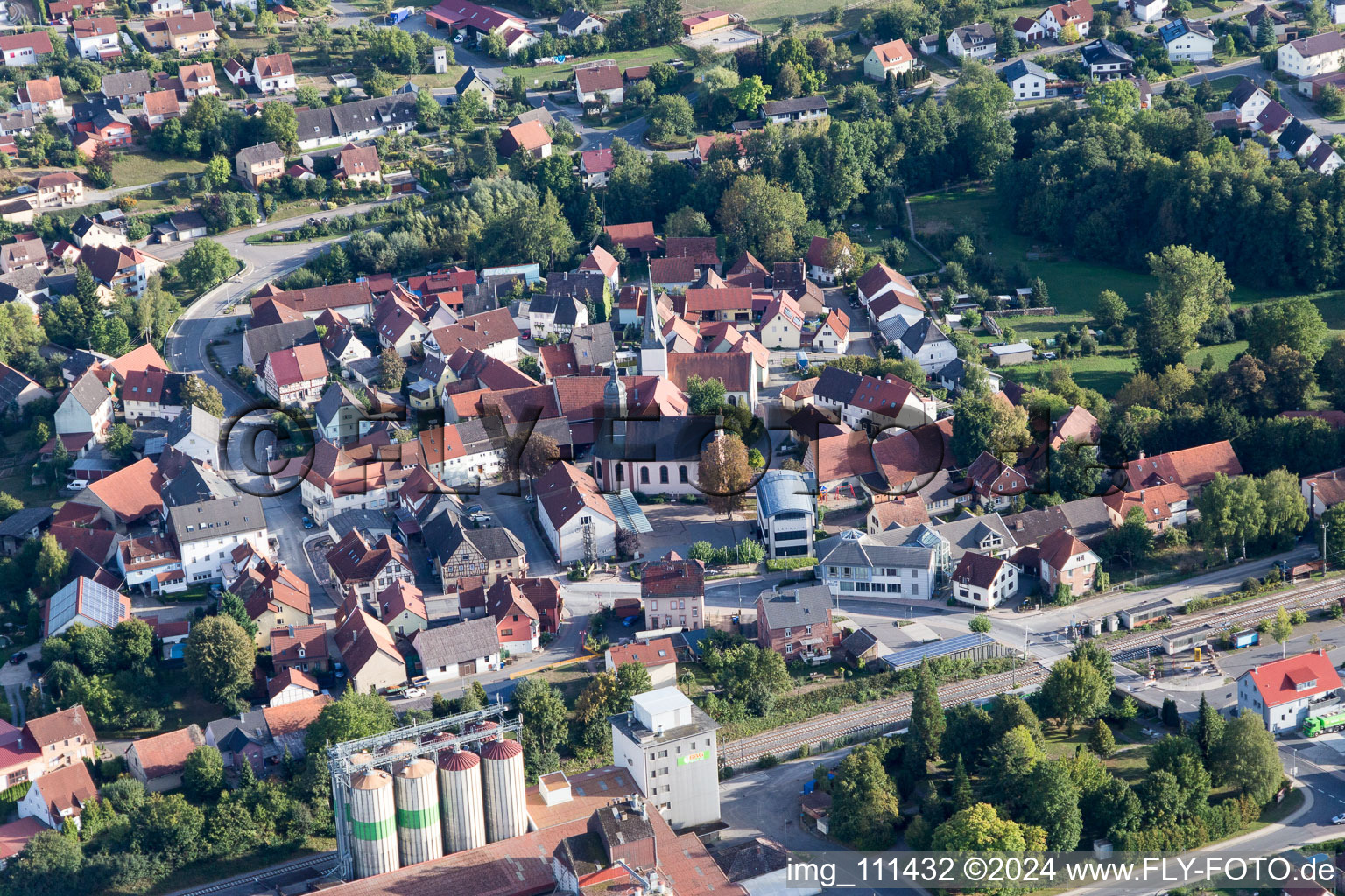 Vue oblique de Rosenberg dans le département Bade-Wurtemberg, Allemagne