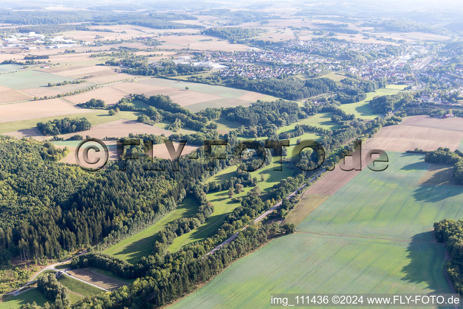 Vue aérienne de Osterburken dans le département Bade-Wurtemberg, Allemagne