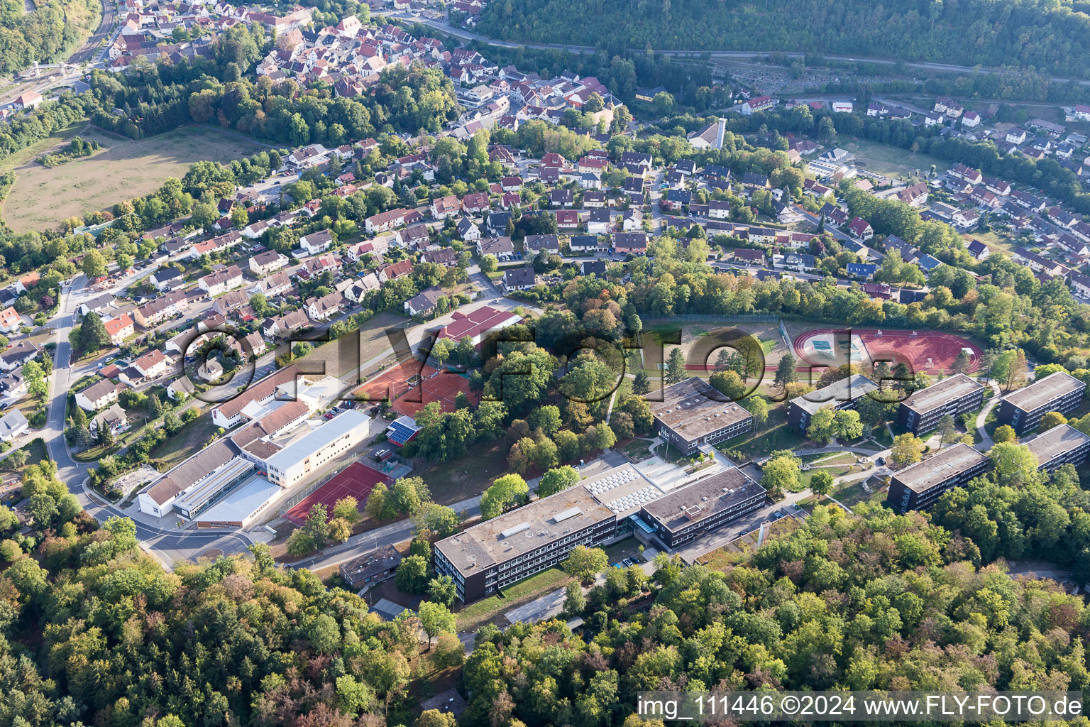 Vue aérienne de Adelsheim dans le département Bade-Wurtemberg, Allemagne