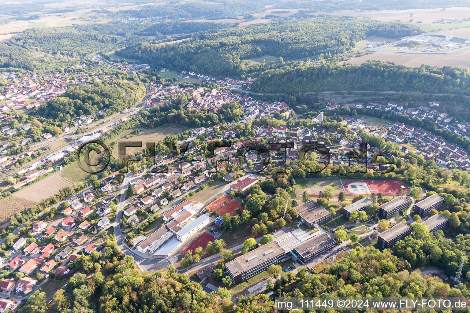 Vue oblique de Adelsheim dans le département Bade-Wurtemberg, Allemagne