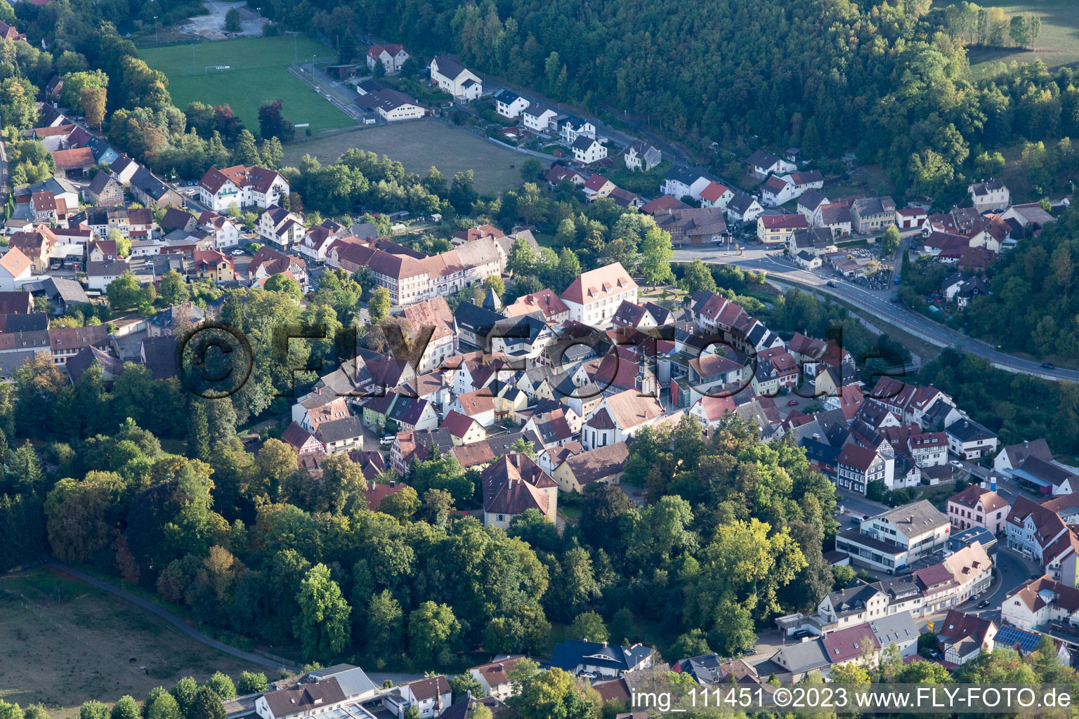 Adelsheim dans le département Bade-Wurtemberg, Allemagne d'en haut