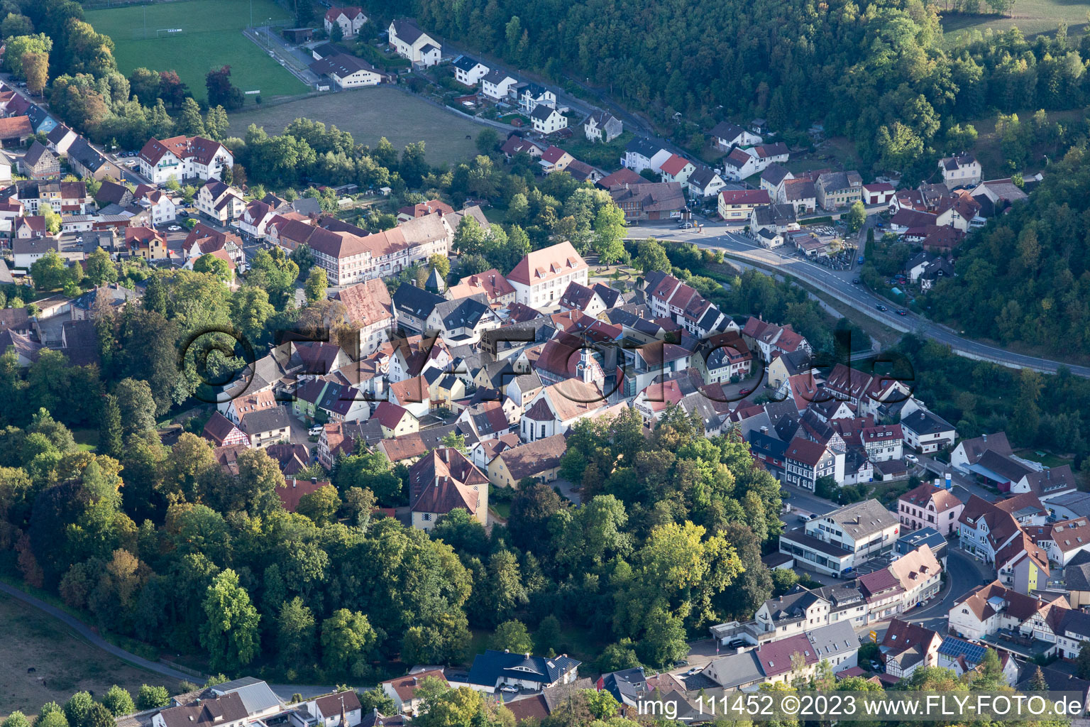 Adelsheim dans le département Bade-Wurtemberg, Allemagne hors des airs
