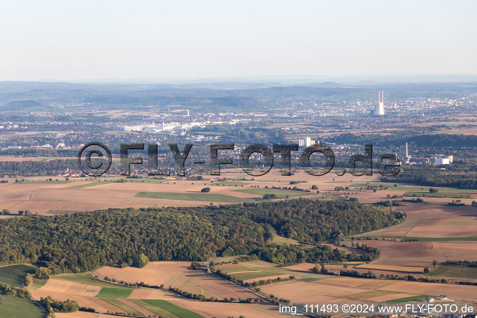 Vue aérienne de Du nord à Neckarsulm dans le département Bade-Wurtemberg, Allemagne