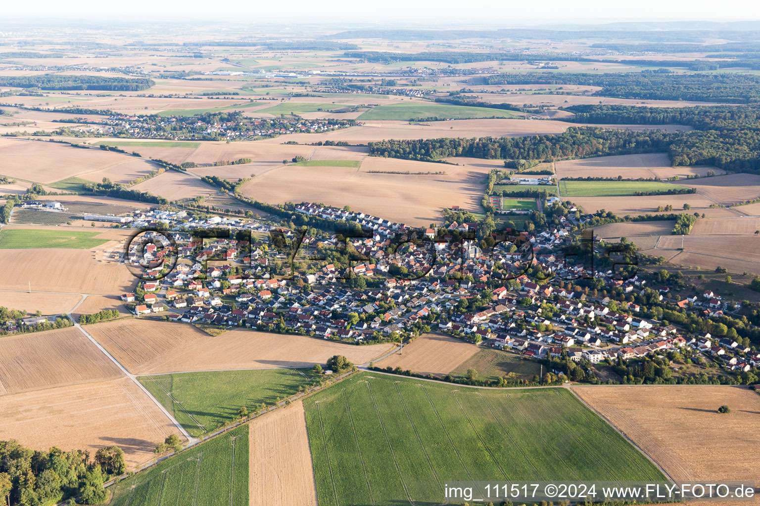 Vue aérienne de Quartier Obergimpern in Bad Rappenau dans le département Bade-Wurtemberg, Allemagne