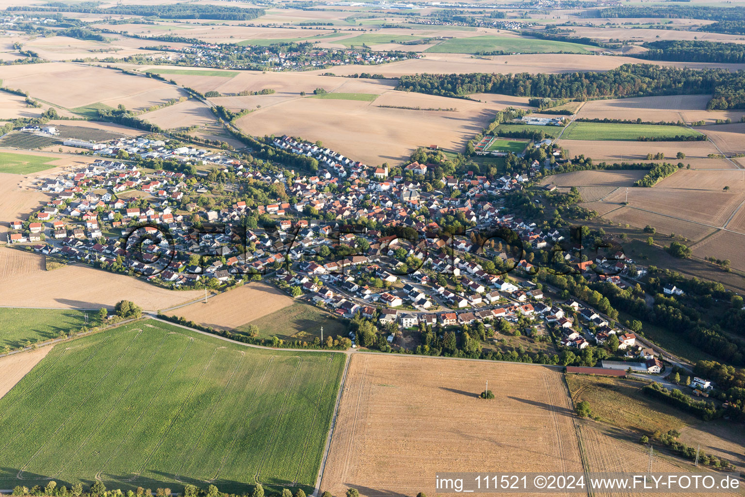 Vue oblique de Quartier Obergimpern in Bad Rappenau dans le département Bade-Wurtemberg, Allemagne