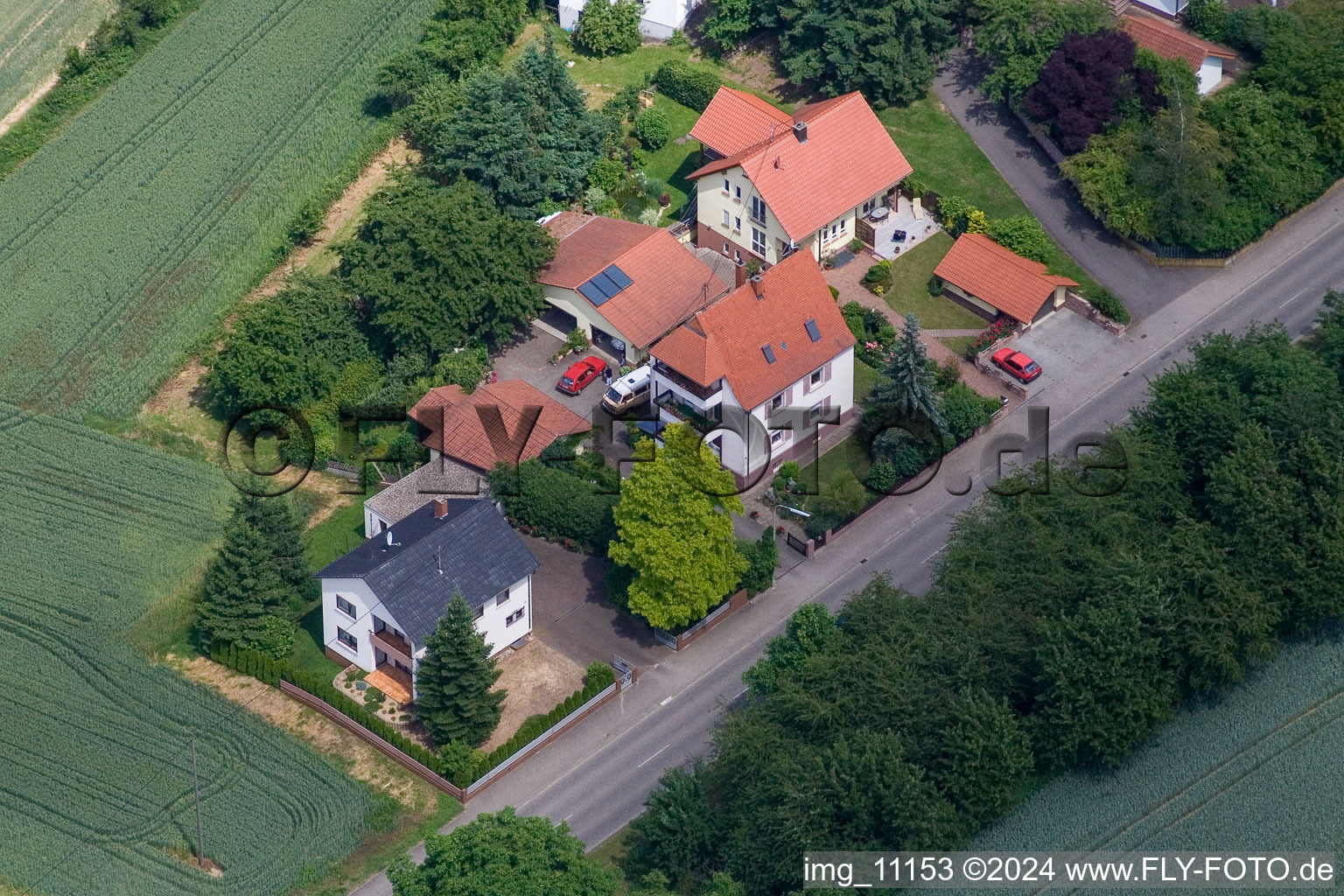 Enregistrement par drone de Hergersweiler dans le département Rhénanie-Palatinat, Allemagne