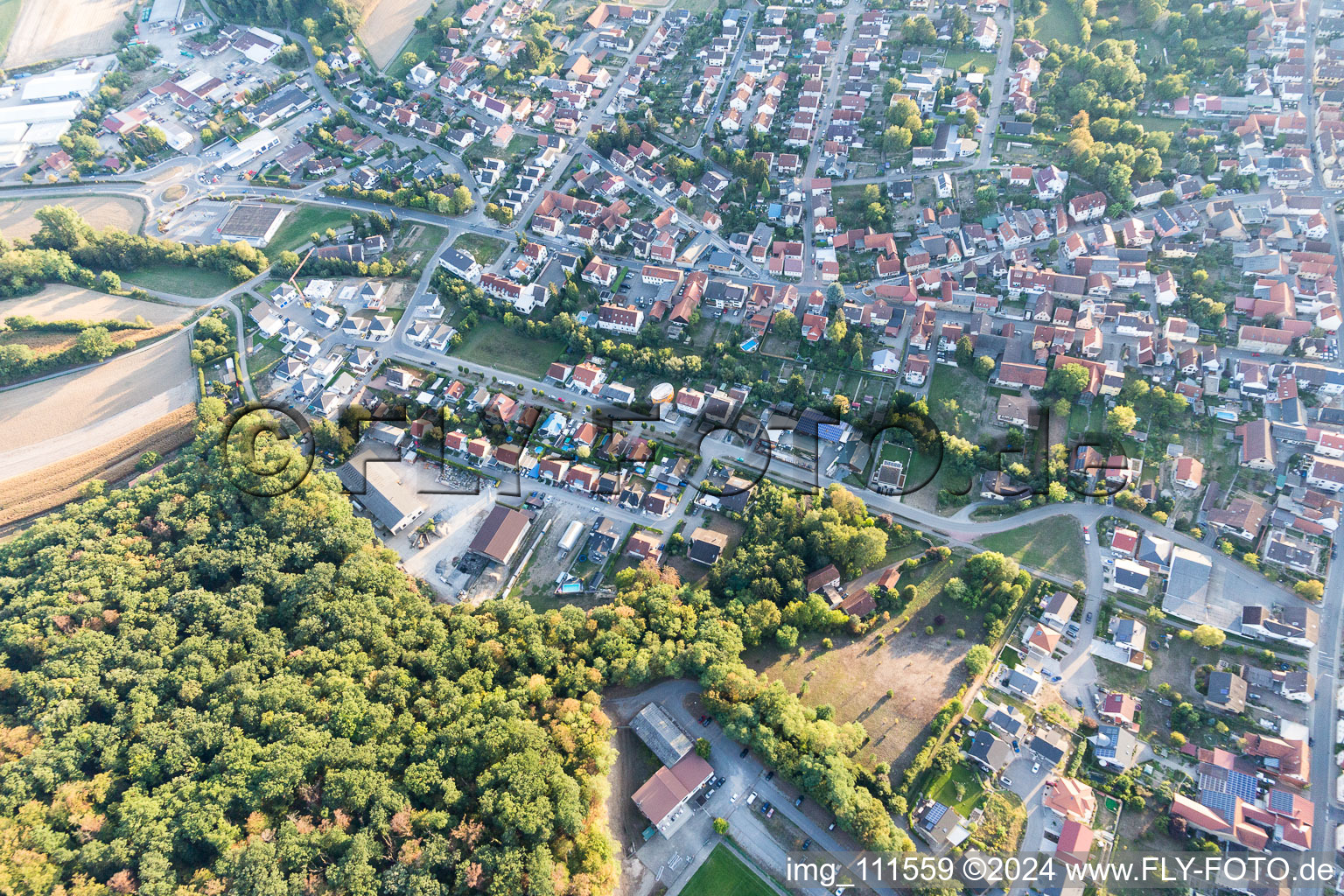 Vue aérienne de Michelfeld dans le département Bade-Wurtemberg, Allemagne