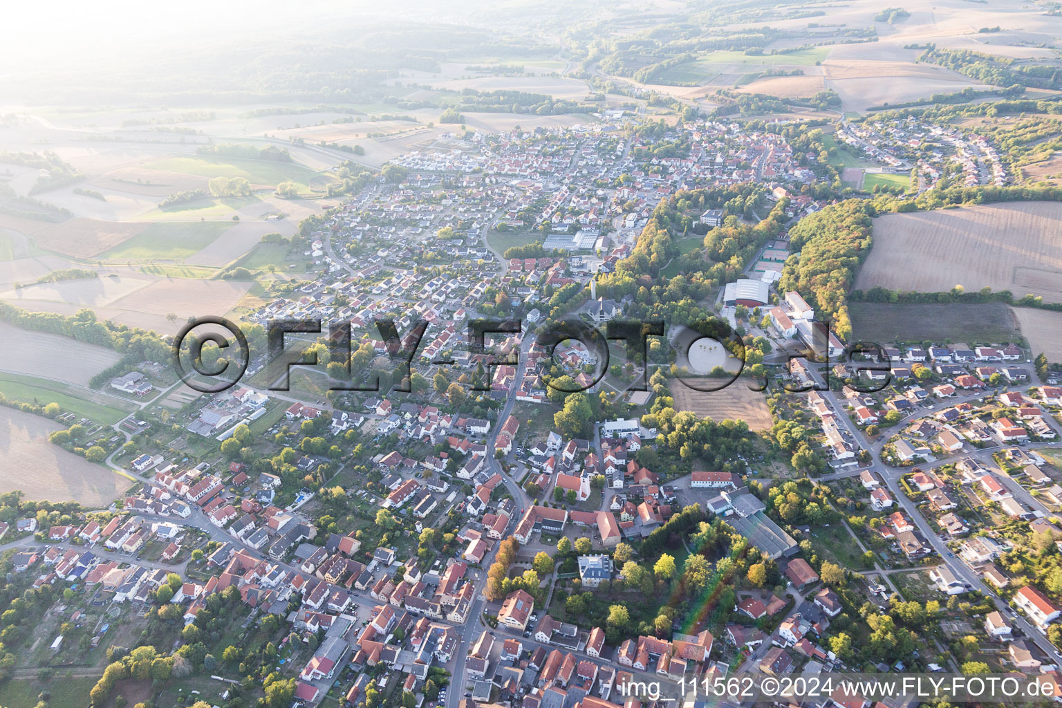 Vue oblique de Michelfeld dans le département Bade-Wurtemberg, Allemagne