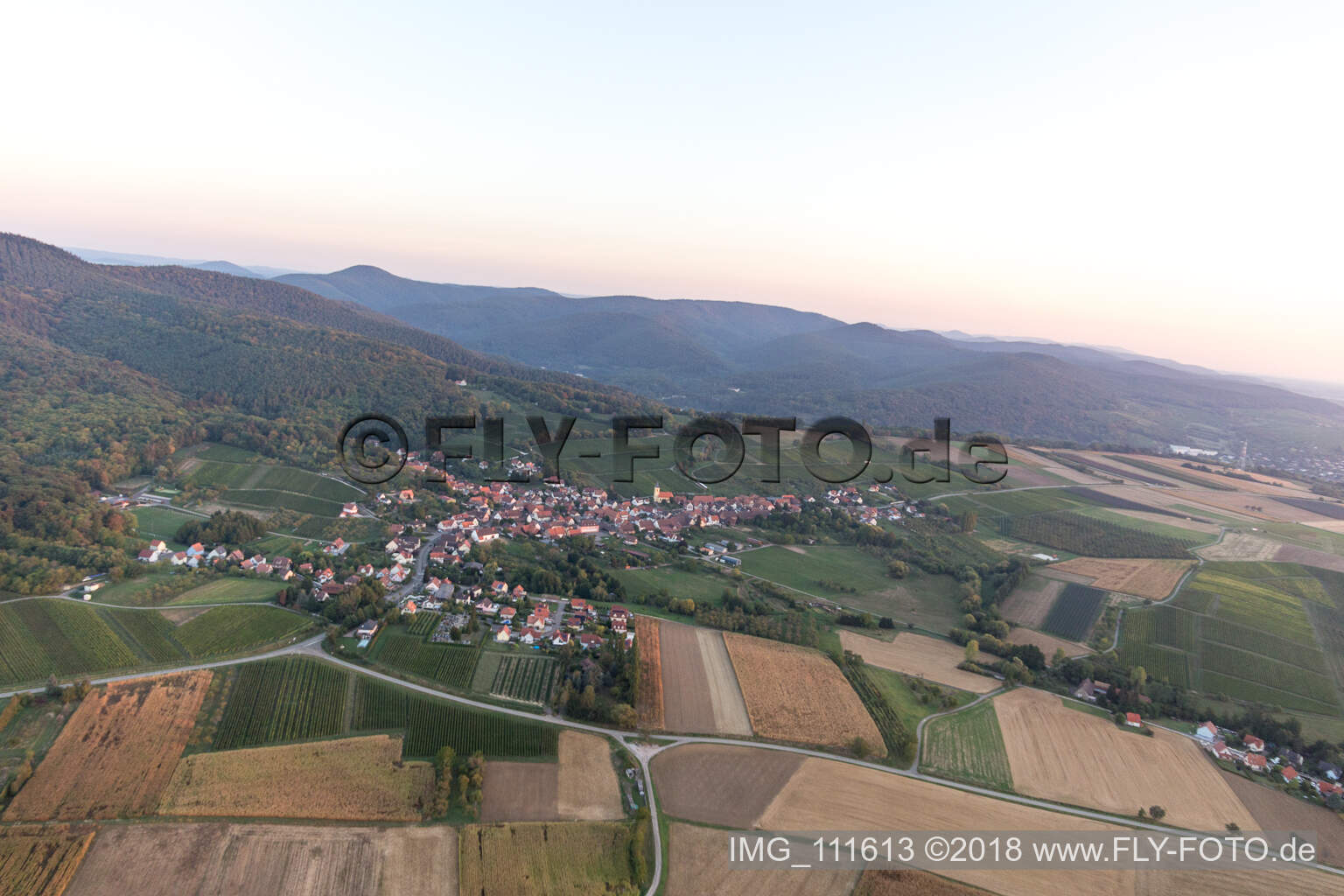 Image drone de Rott dans le département Bas Rhin, France