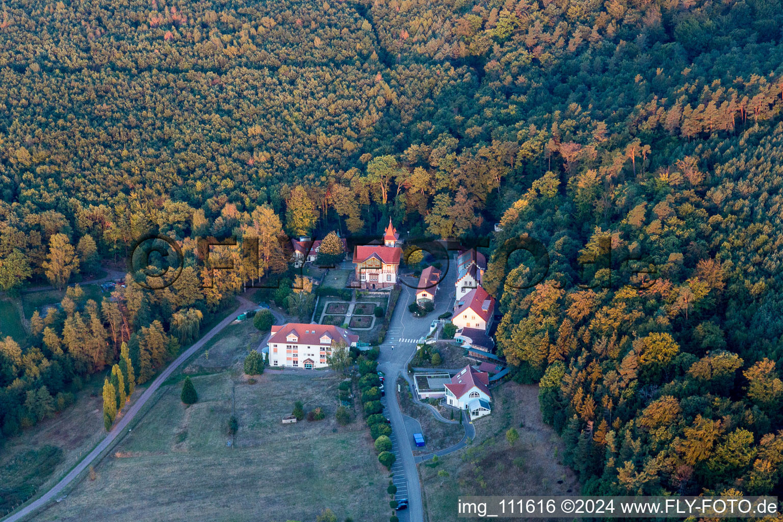 Lobsann dans le département Bas Rhin, France depuis l'avion