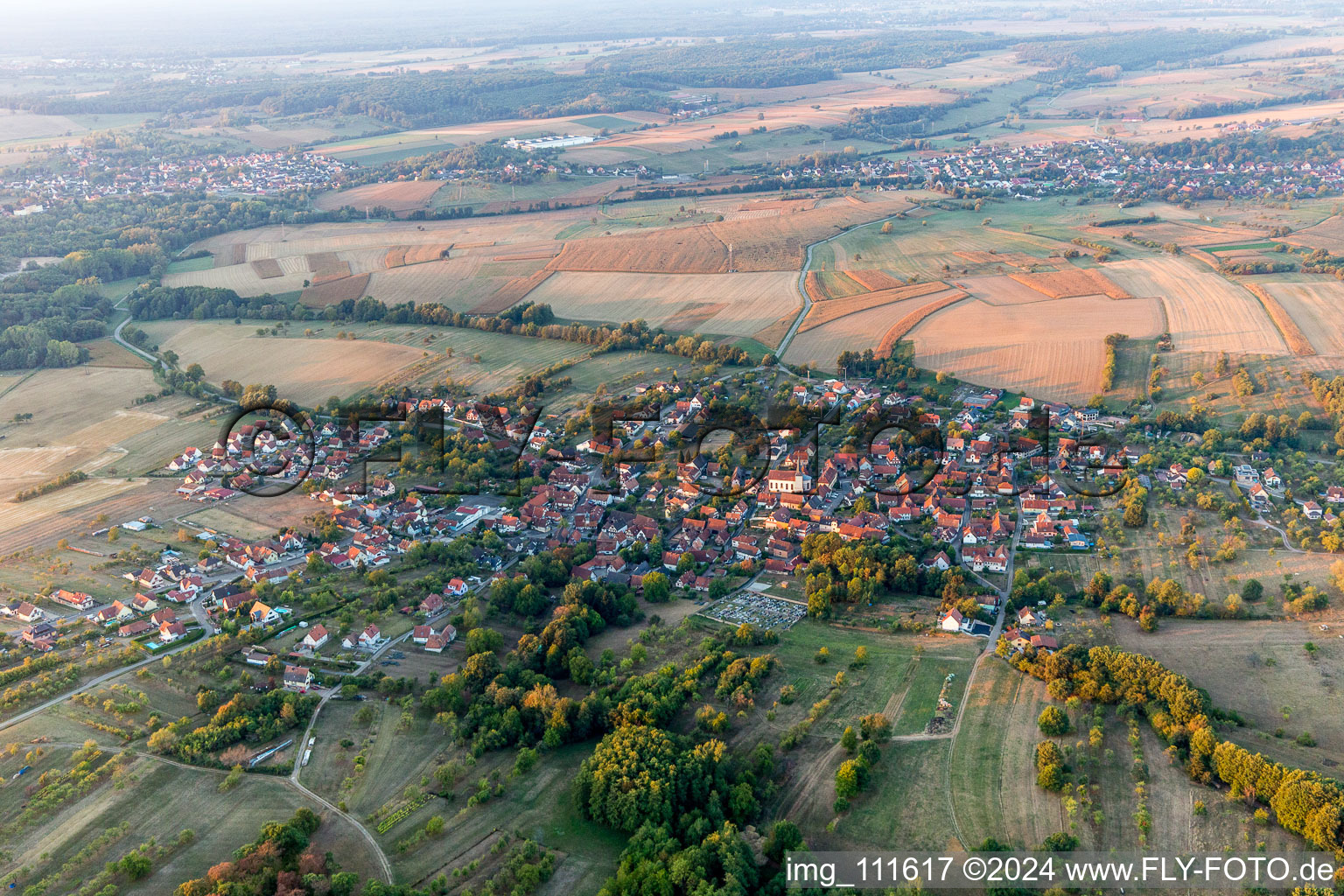 Lampertsloch dans le département Bas Rhin, France d'en haut