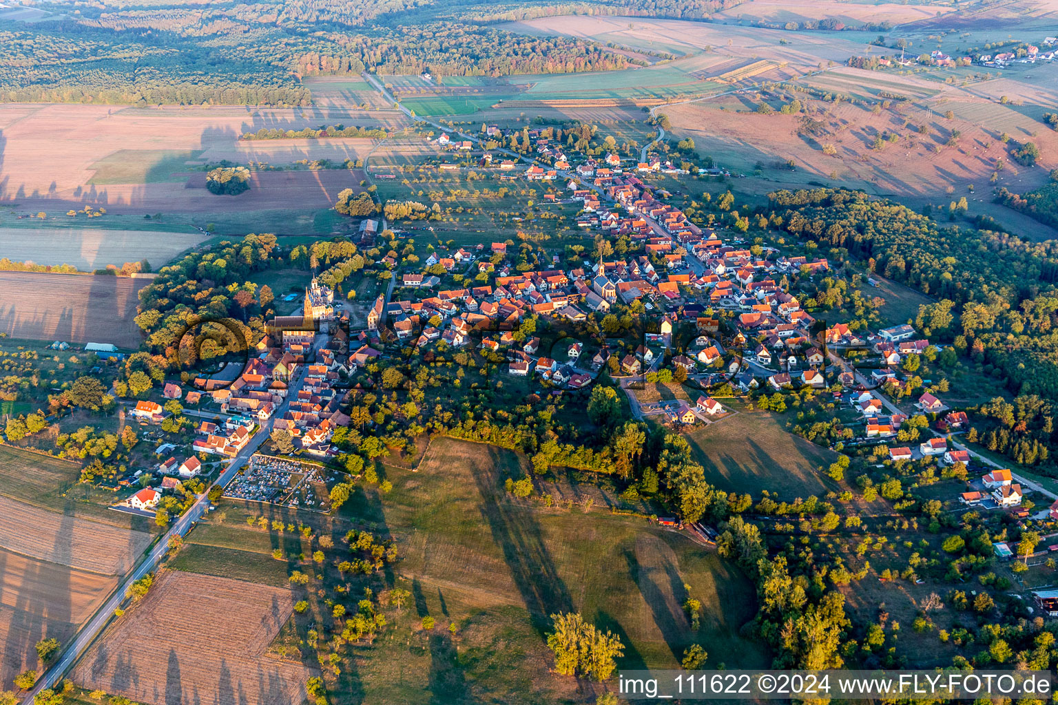 Enregistrement par drone de Wœrth dans le département Bas Rhin, France