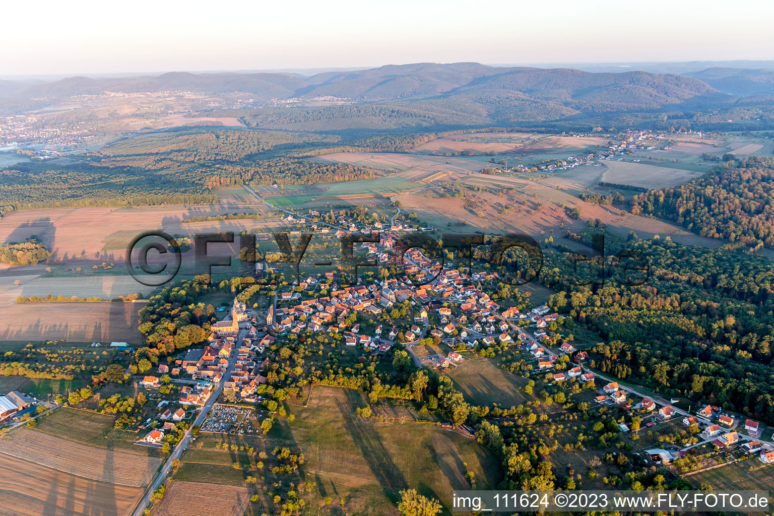 Image drone de Wœrth dans le département Bas Rhin, France
