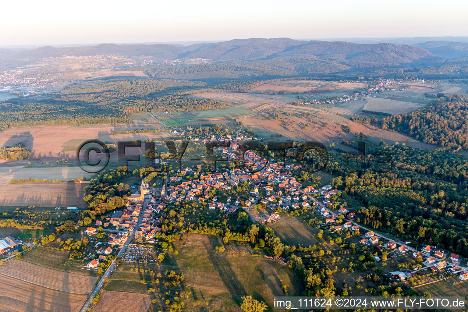 Image drone de Wœrth dans le département Bas Rhin, France