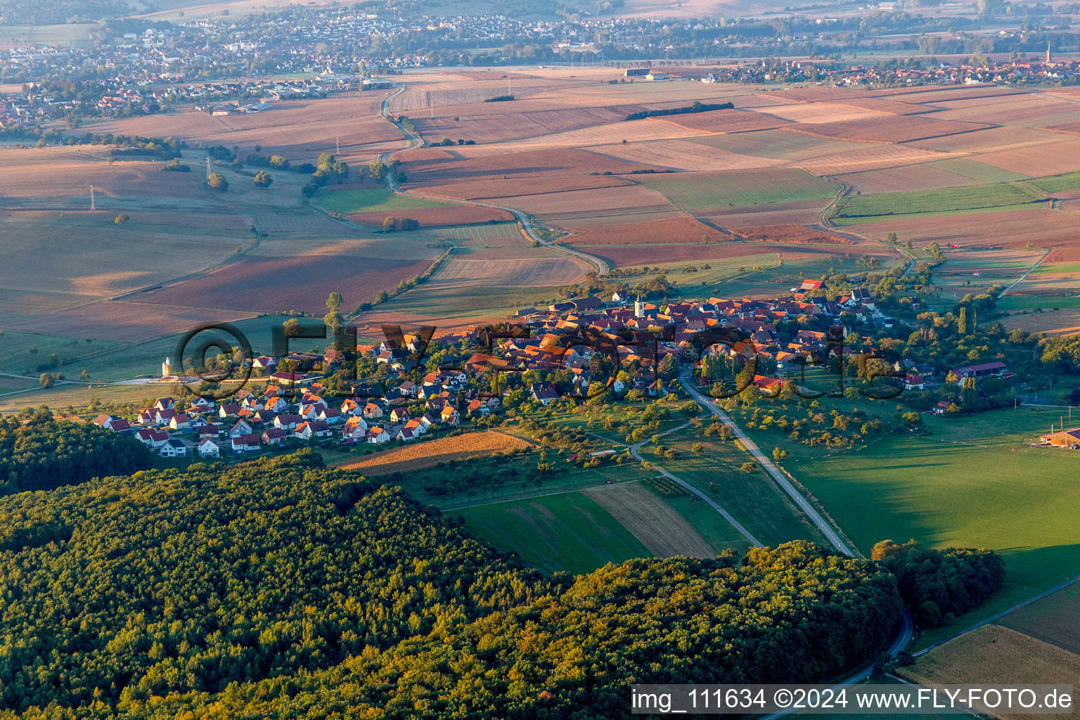 Engwiller dans le département Bas Rhin, France d'en haut