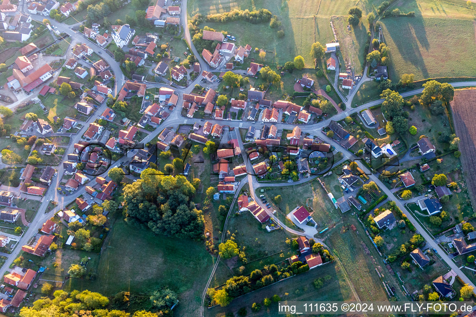 Photographie aérienne de Gumbrechtshoffen dans le département Bas Rhin, France