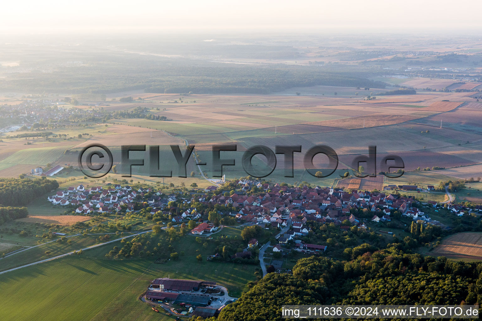 Engwiller dans le département Bas Rhin, France hors des airs