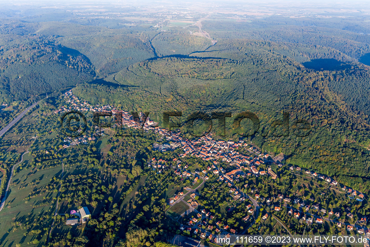 Photographie aérienne de Saint-Jean-Saverne dans le département Bas Rhin, France
