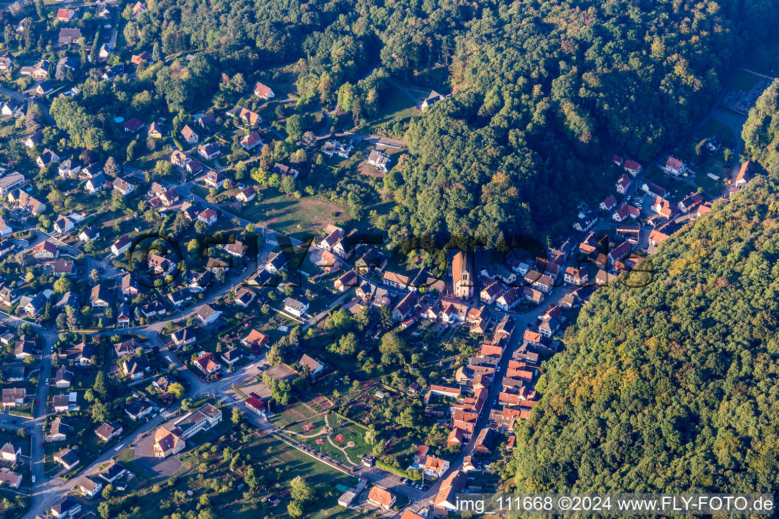 Photographie aérienne de Ottersthal dans le département Bas Rhin, France