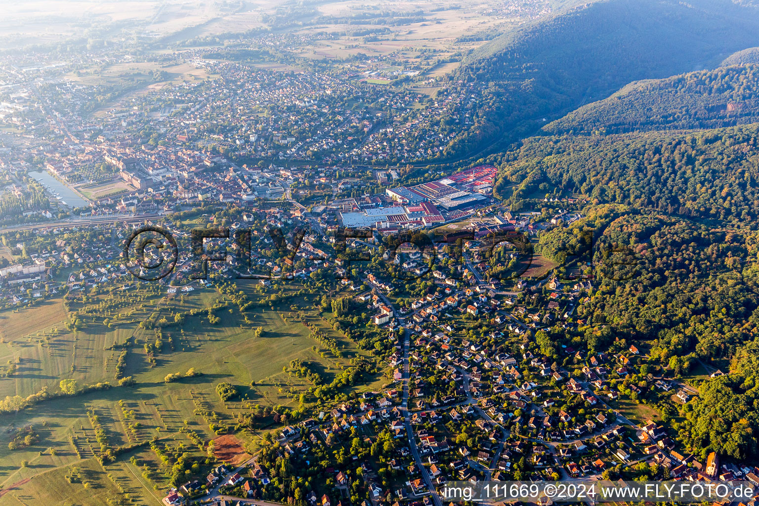 Photographie aérienne de Saverne dans le département Bas Rhin, France