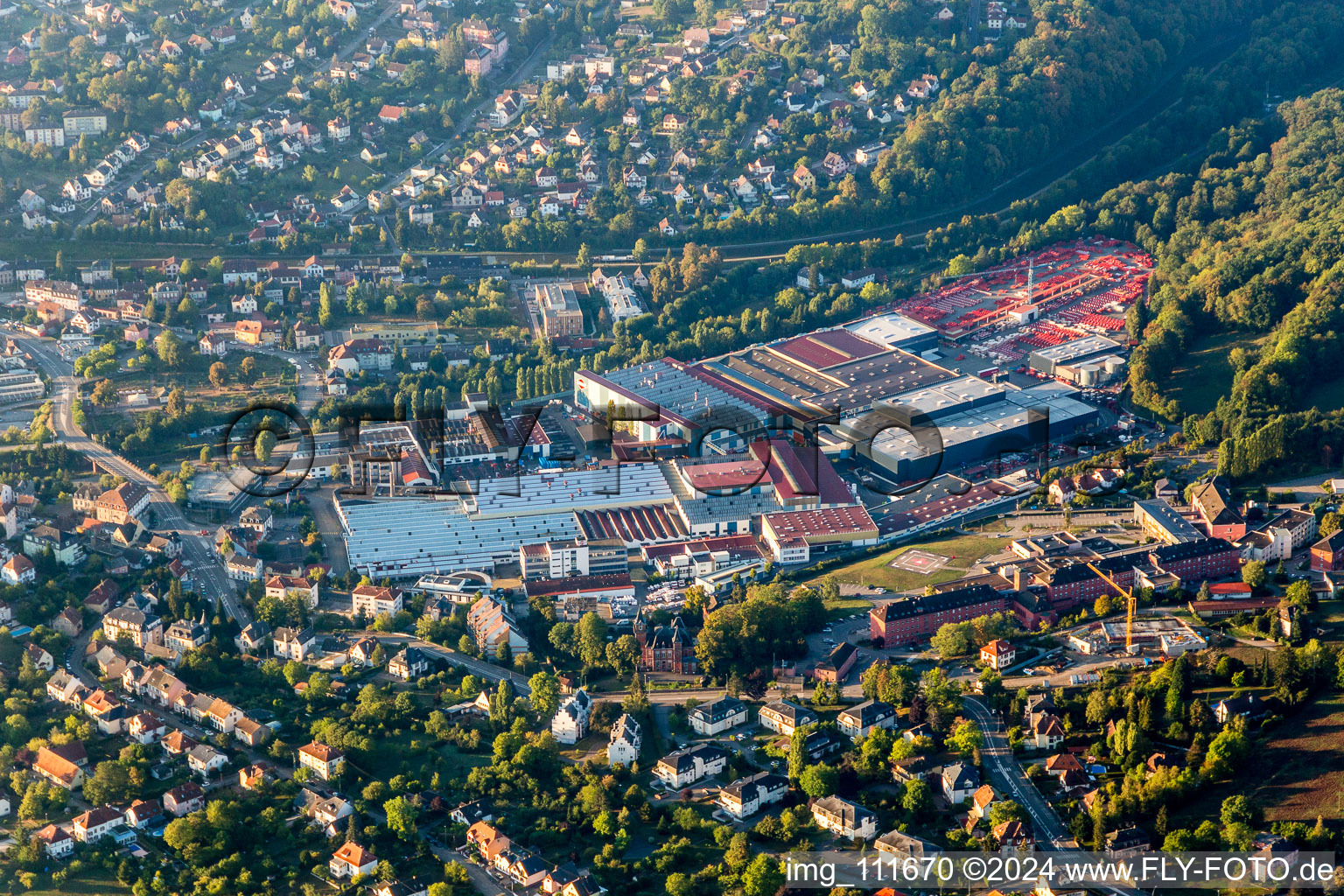 Vue oblique de Saverne dans le département Bas Rhin, France