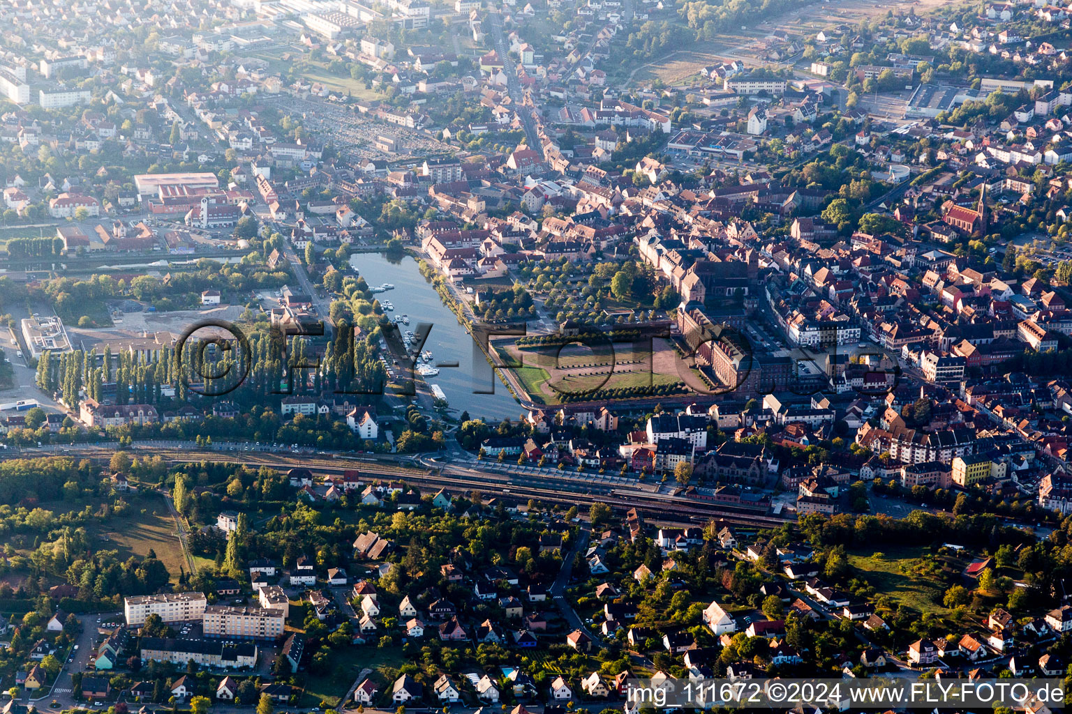 Saverne dans le département Bas Rhin, France hors des airs