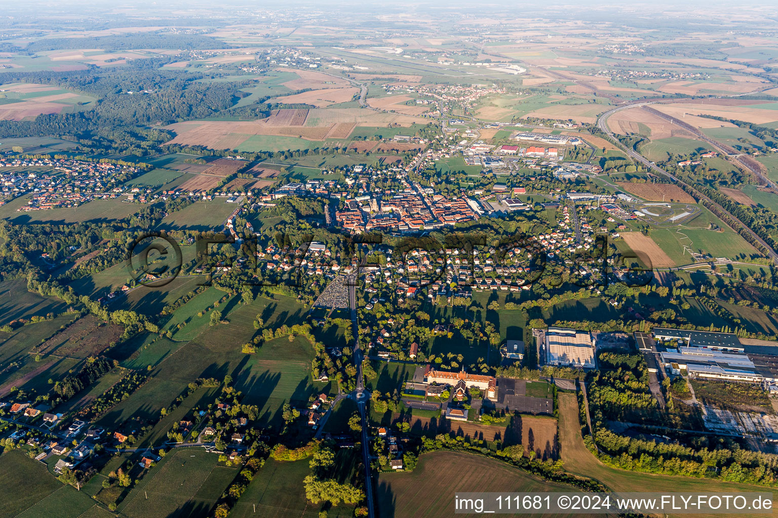 Photographie aérienne de Phalsbourg dans le département Moselle, France