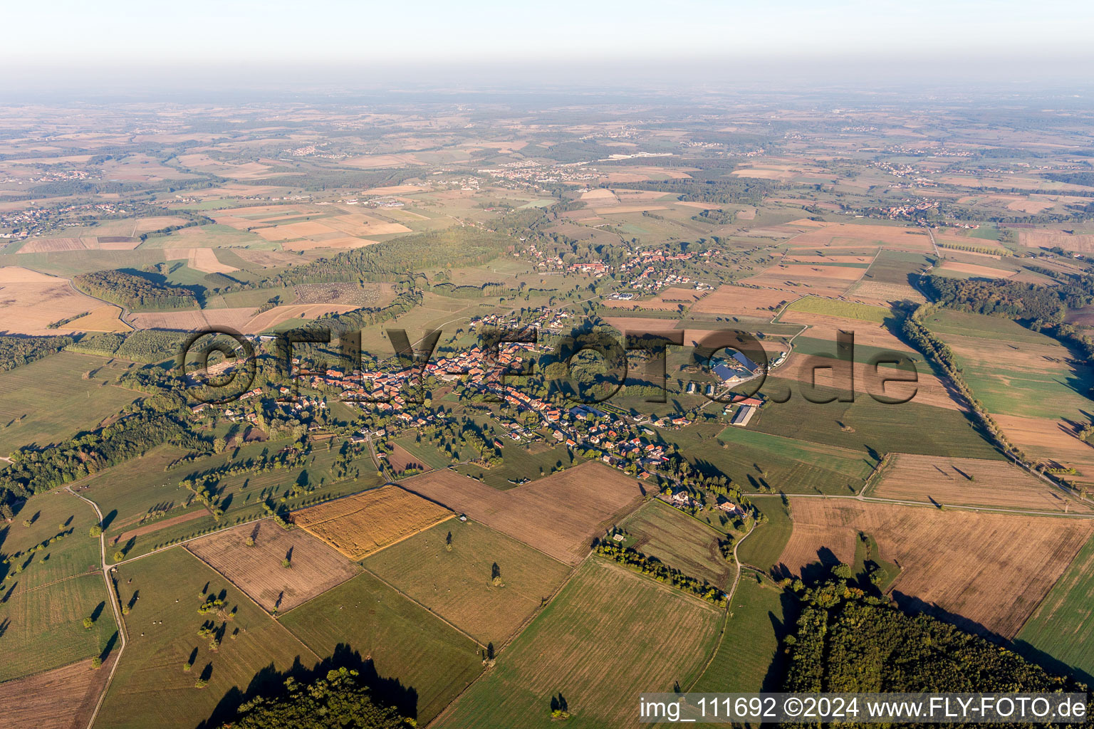 Vue aérienne de Lohr dans le département Bas Rhin, France