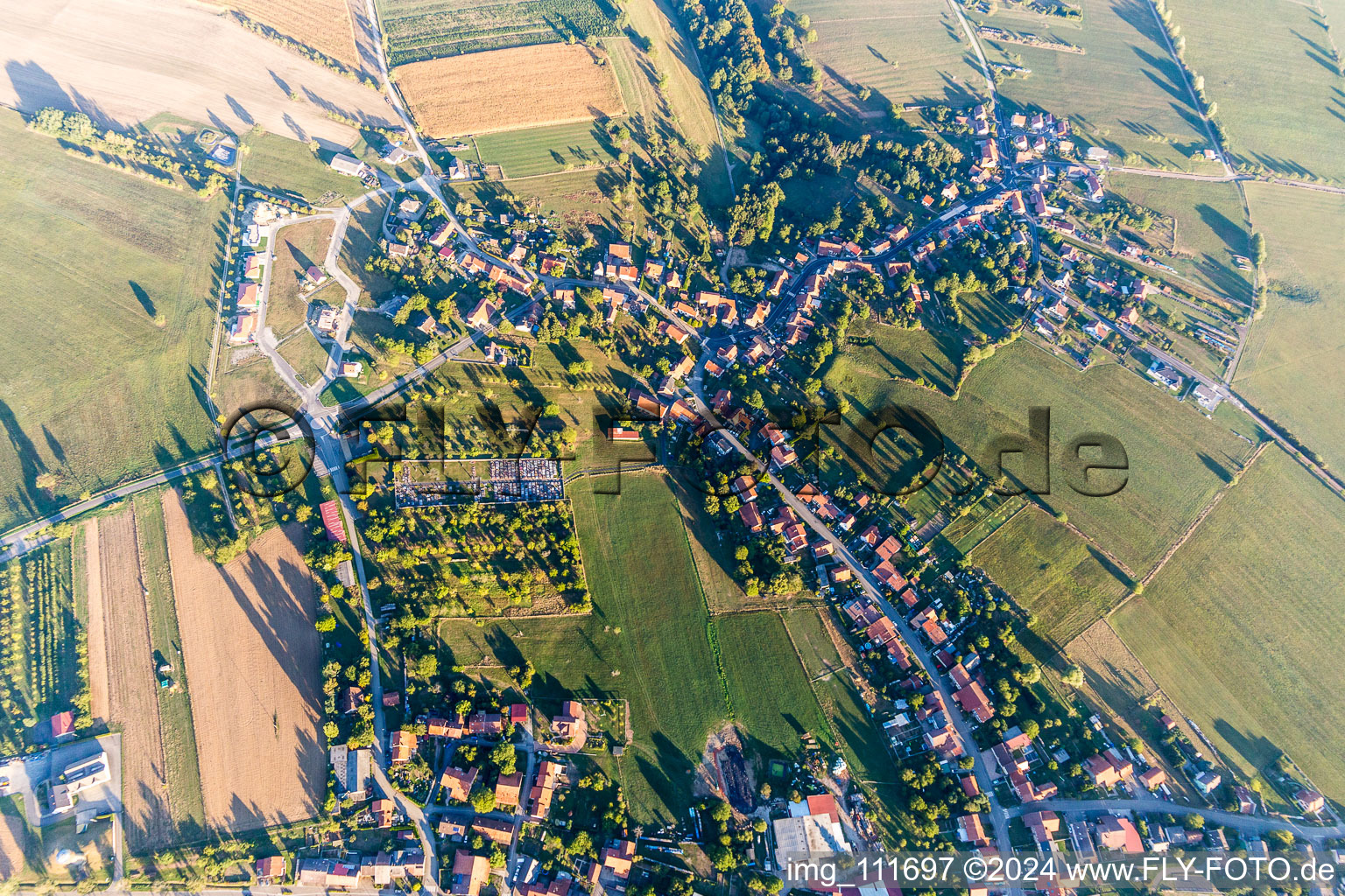 Photographie aérienne de Petersbach dans le département Bas Rhin, France