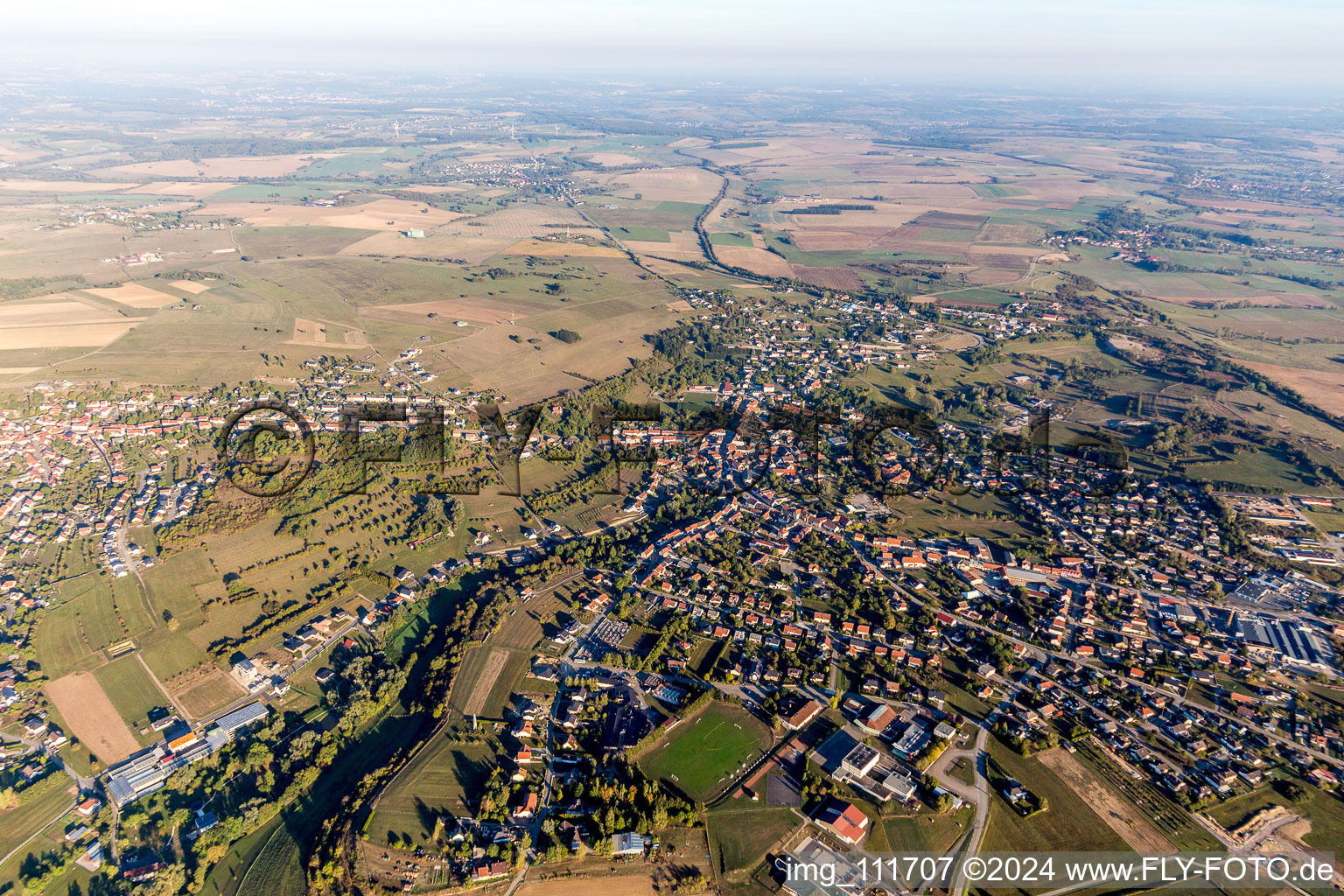 Vue aérienne de Rohrbach-lès-Bitche dans le département Moselle, France