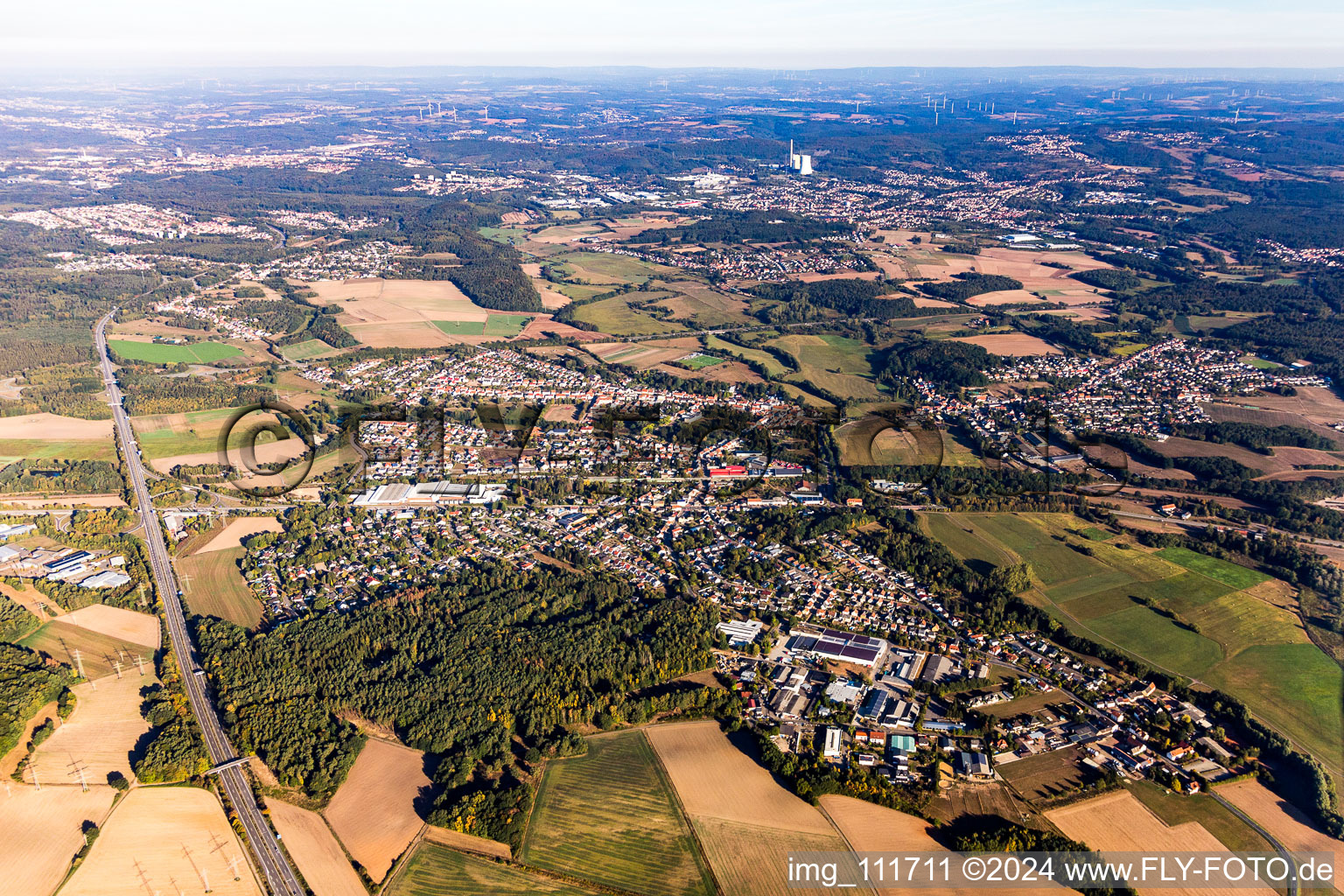 Vue aérienne de Quartier Limbach in Kirkel dans le département Sarre, Allemagne