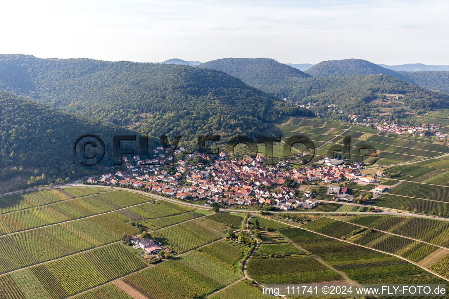 Eschbach dans le département Rhénanie-Palatinat, Allemagne du point de vue du drone