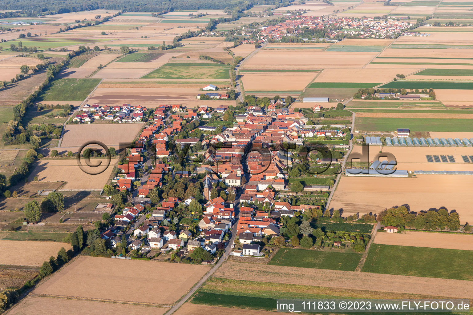 Vue oblique de Böbingen dans le département Rhénanie-Palatinat, Allemagne