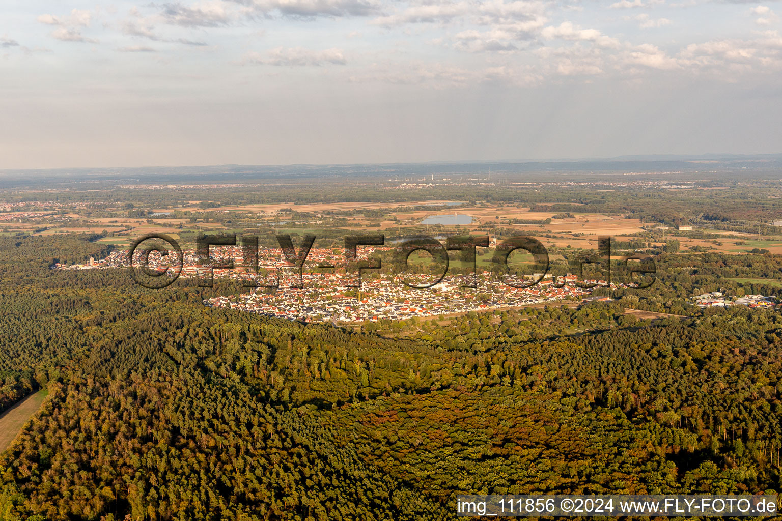 Vue oblique de Kandel dans le département Rhénanie-Palatinat, Allemagne