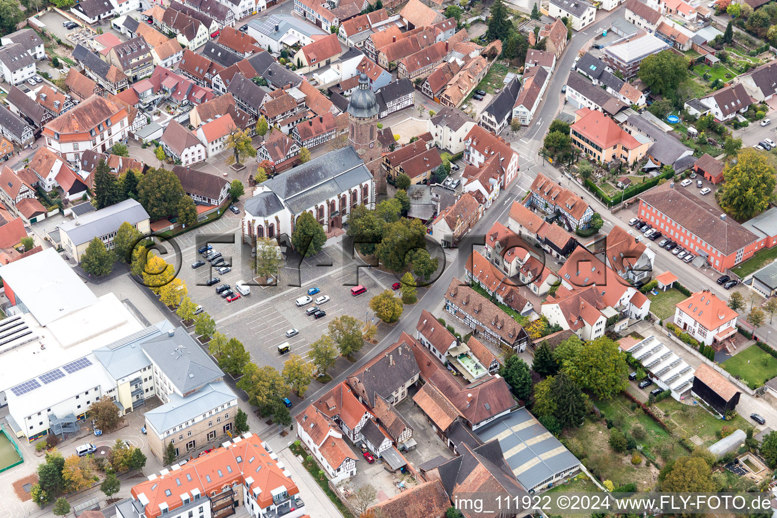 Kandel dans le département Rhénanie-Palatinat, Allemagne vue d'en haut