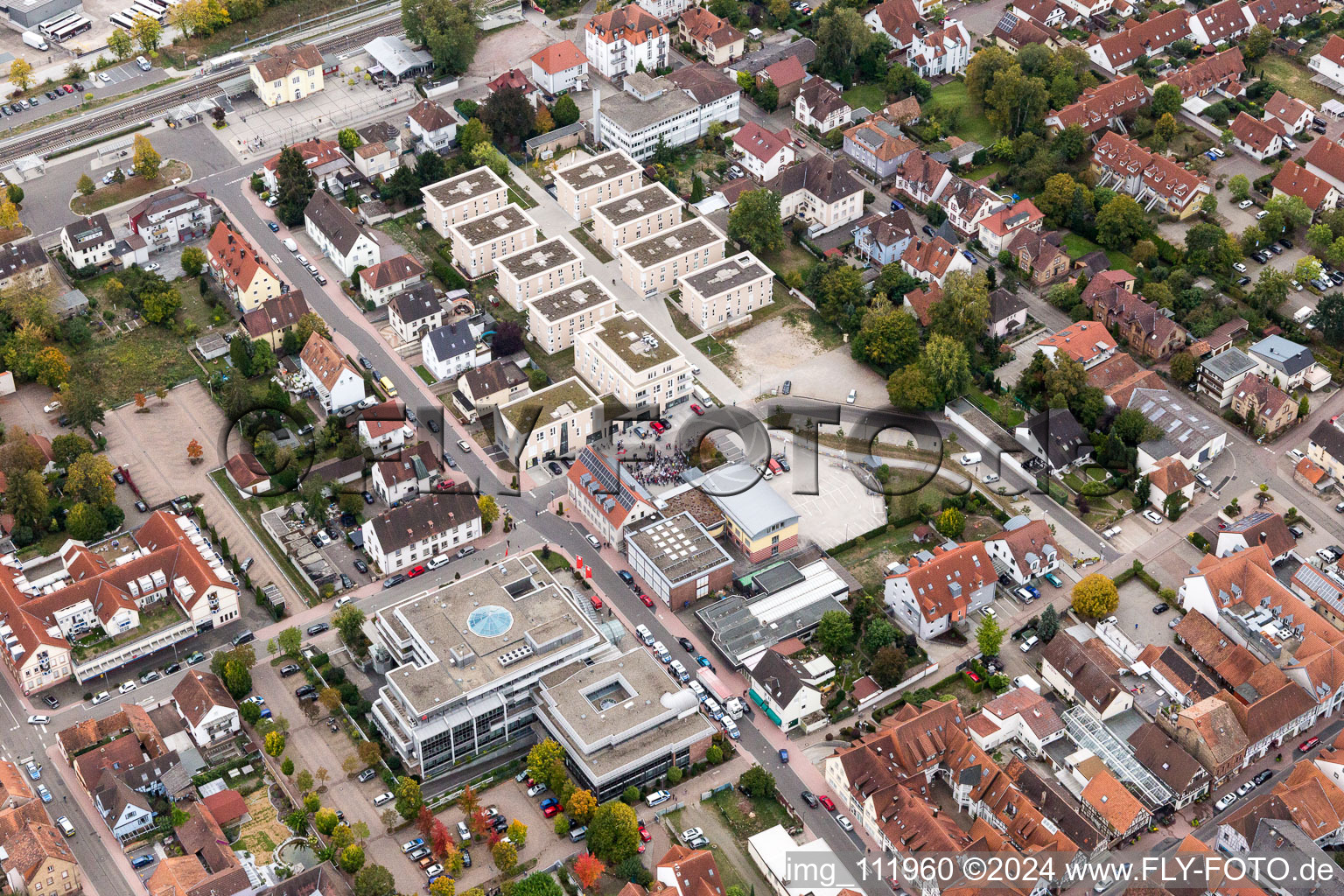 Vue aérienne de Kandel dans le département Rhénanie-Palatinat, Allemagne