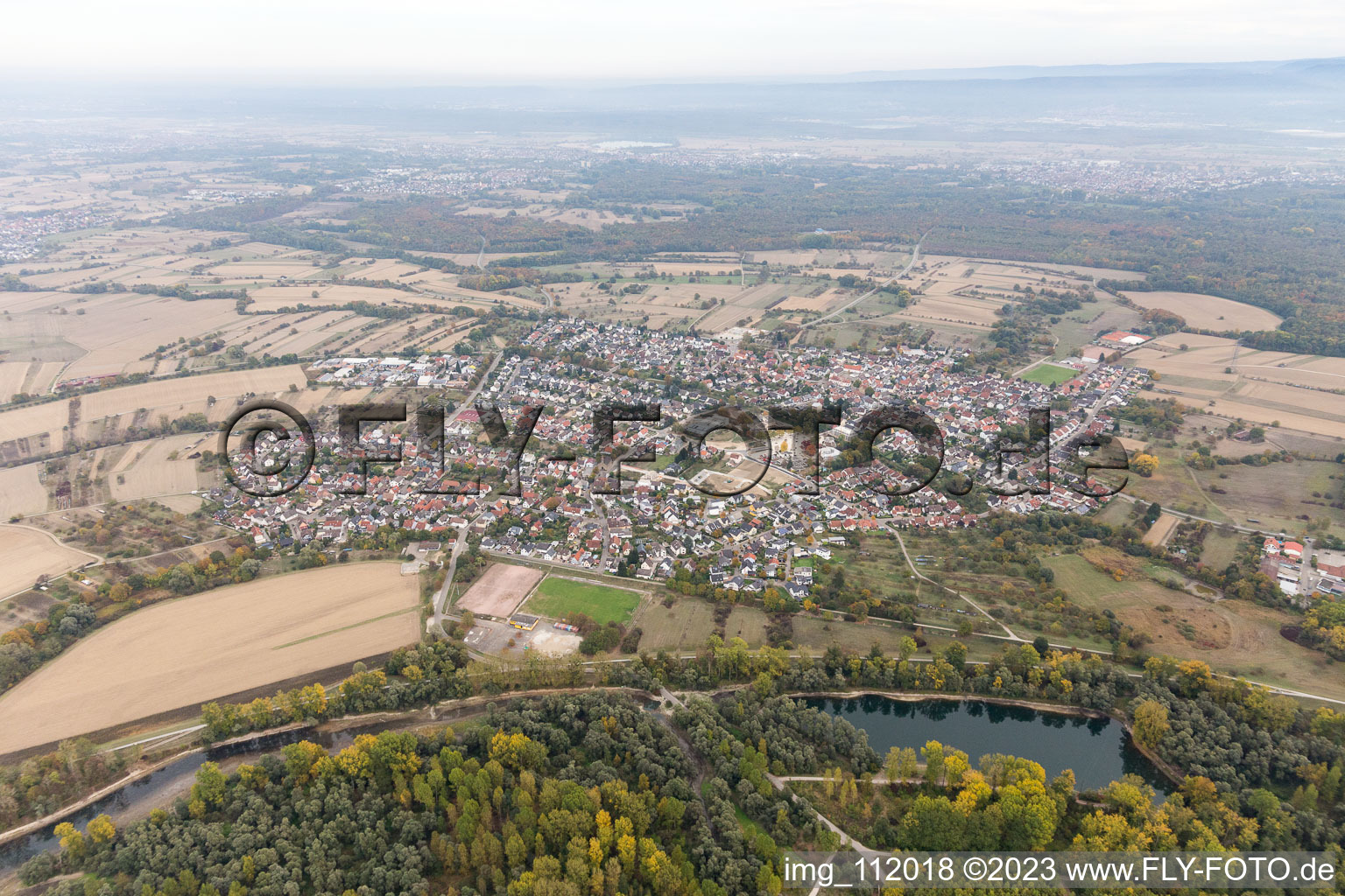 Photographie aérienne de Illingen dans le département Bade-Wurtemberg, Allemagne