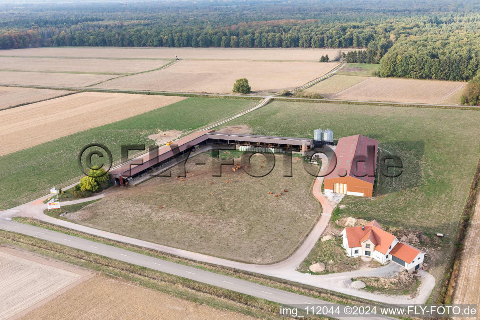 Schleithal dans le département Bas Rhin, France d'un drone