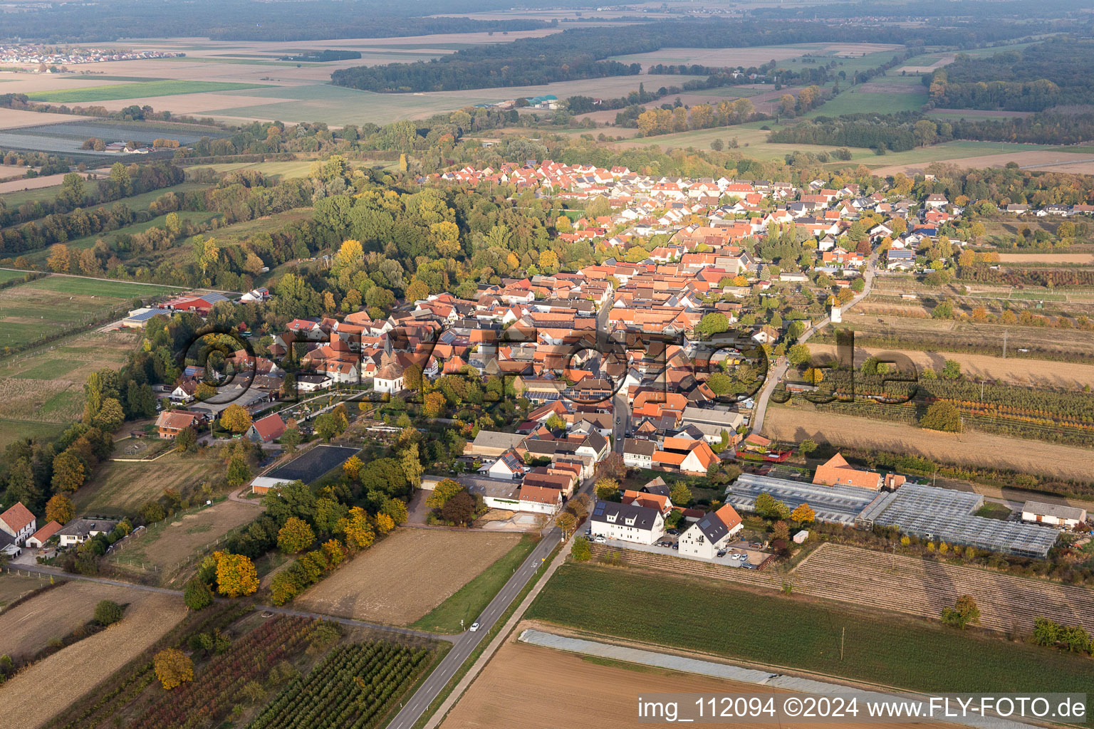 Winden dans le département Rhénanie-Palatinat, Allemagne depuis l'avion