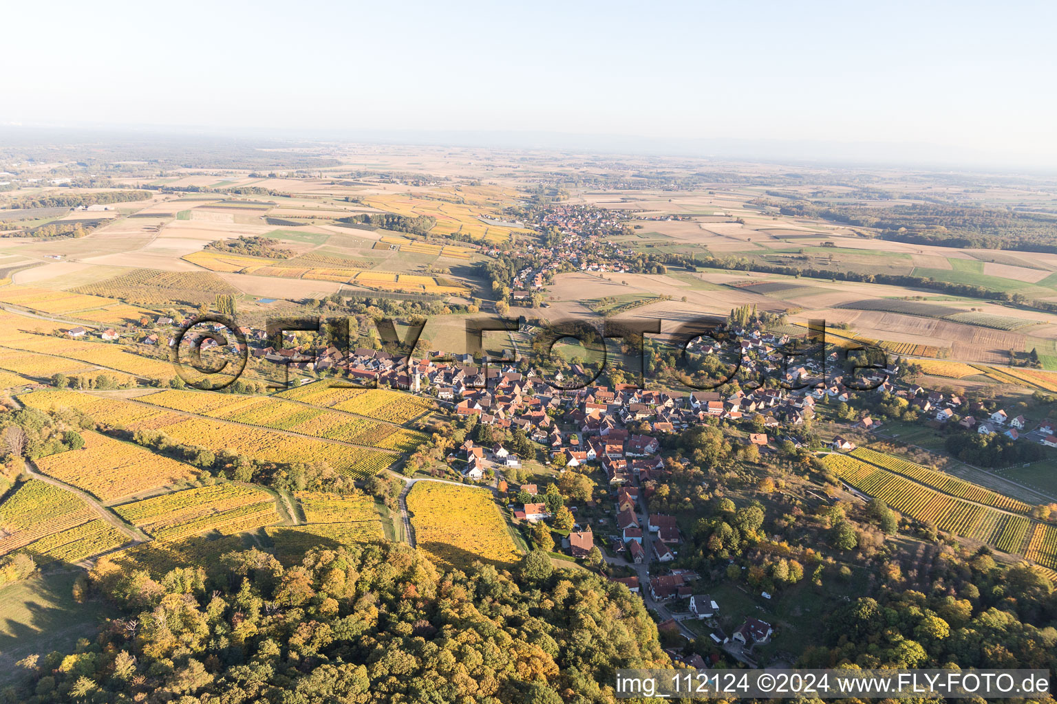 Photographie aérienne de Oberhoffen-lès-Wissembourg à Oberhoffen-lès-Wissembourg dans le département Bas Rhin, France