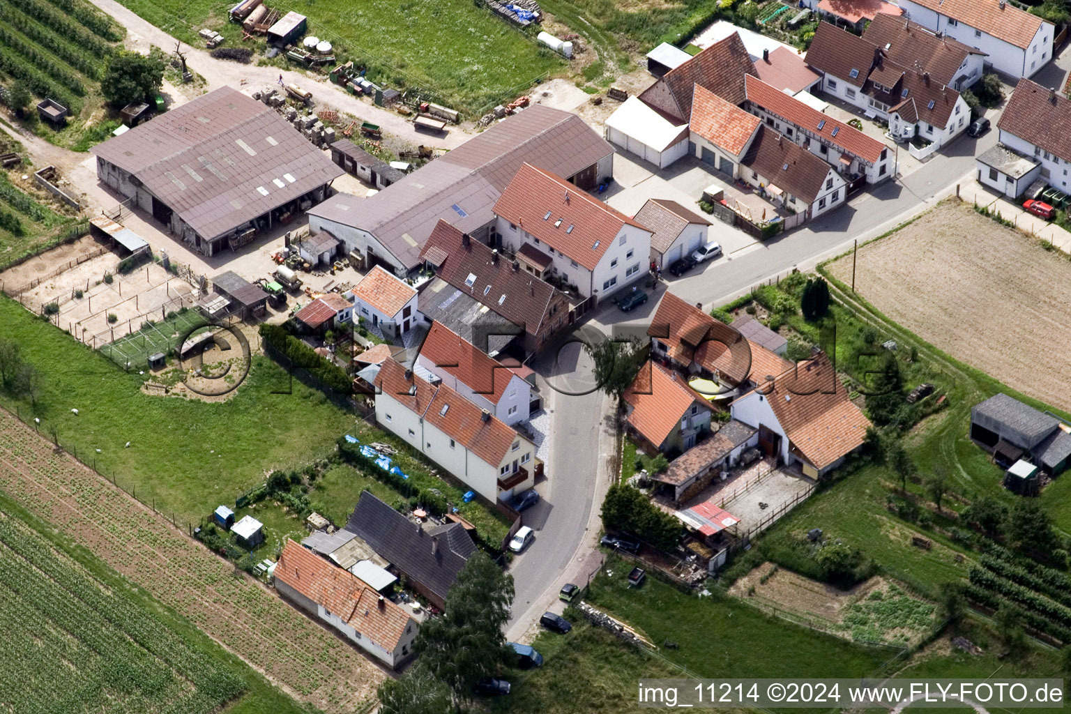 Quartier Mühlhofen in Billigheim-Ingenheim dans le département Rhénanie-Palatinat, Allemagne hors des airs